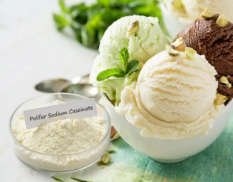 Sodium Caseinate use in ice cream Zastosowanie kazeinianu sodu w lodach
